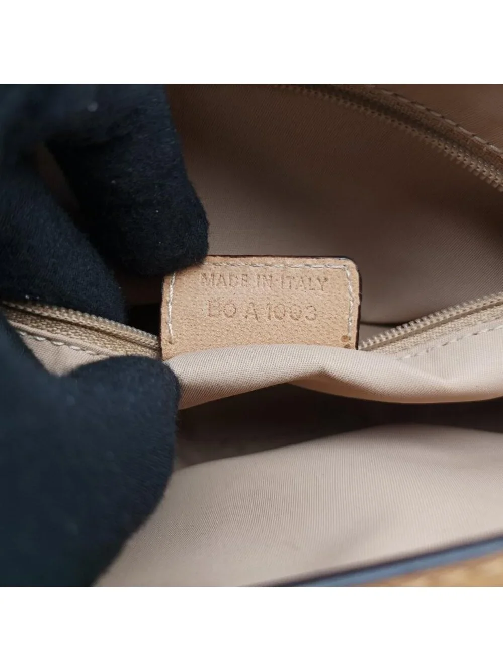 Dior Street Chic Camel Canvas Leather LO Handbag
